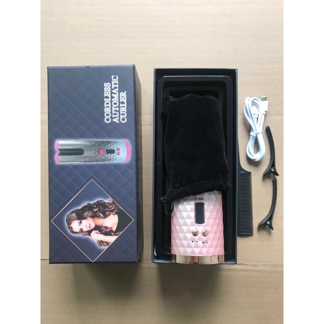 Rizador de pelo automático portátil con carga USB, multifuncional, inteligente, inalámbrico, LCD, rizador perezoso
