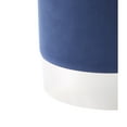 thumbnail image 4 of Inspired Home Violet Ottoman Velour Bleu Marine/ Chrome, 4 of 6