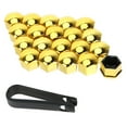 thumbnail image 1 of 20 Pieces Universal Car Wheel Nut Covers Vehicle Tire Removal Tool Lug Caps Replacement Automotive Upgrade Modified Accessories Gold 21mm, 1 of 6