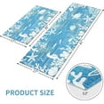 thumbnail image 4 of Coastal Kitchen Rugs and Mats Set of 2, Blue Ocean Beach Coastal Farmhouse Non-Skid Washable for Kitchen Floor Sink Mats Decor and Accessories 17"x30"+17"x47", 4 of 6