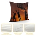 thumbnail image 4 of Heduofu  Teen Room Pillow Sham, Boys Playing Basketball at Sunset Horizon Sky with Dramatic Scenery, Decorative Standard Size Printed Pillowcase,Dark Coral White, 4 of 5