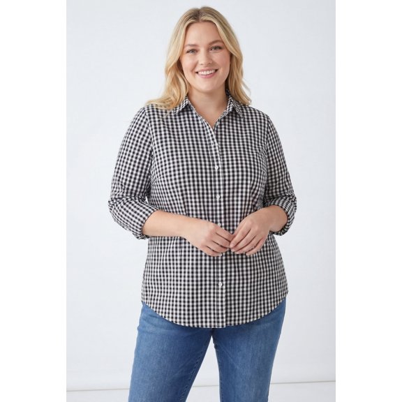 Woman Within Plus Size Perfect Long Sleeve Shirt