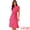 Hot Pink, variant on Unique Bargains Women's Pleated Dress Crew Neck Sleeveless Tie Waist A-Line Dresses XL Red