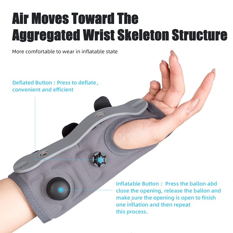 Wrist Brace For Carpal Tunnel Syndrome, Tendonitis Arthritis Inflatable Wrist Support Wrist Stabilization Brace For Women And Men Left