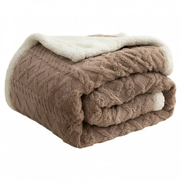 AUQ Throw Blanket,Breathable Nap Blanket Soft Throw Blanket,Skin Soft Surface Throw Blanket for Couch,Coffee,130*160cm