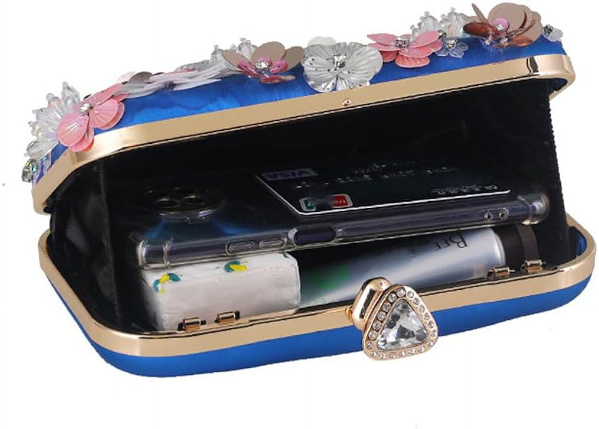 Euphrates Beaded Floral Evening Clutch Purse photo 6