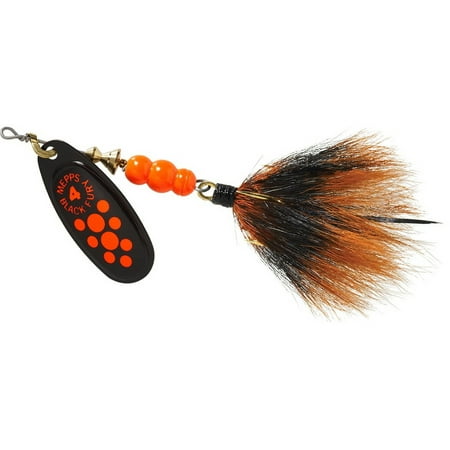 Mepps Black Fury Dressed Treble Inline Spinner 1/3 oz Fluorescent Red