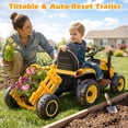 thumbnail image 5 of East doll 12V Ride on Tractor with Tiltable & Detachable Trailer, up to 3.1Mph Truck with Parental Remote, Music Player, Bluetooth Function & Headlight, 5 of 7