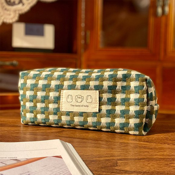 Estuche para bolígrafos de tejido | Estuche transparente de gran capacidad para estudiantes | Organizador de papelería de 9 capas