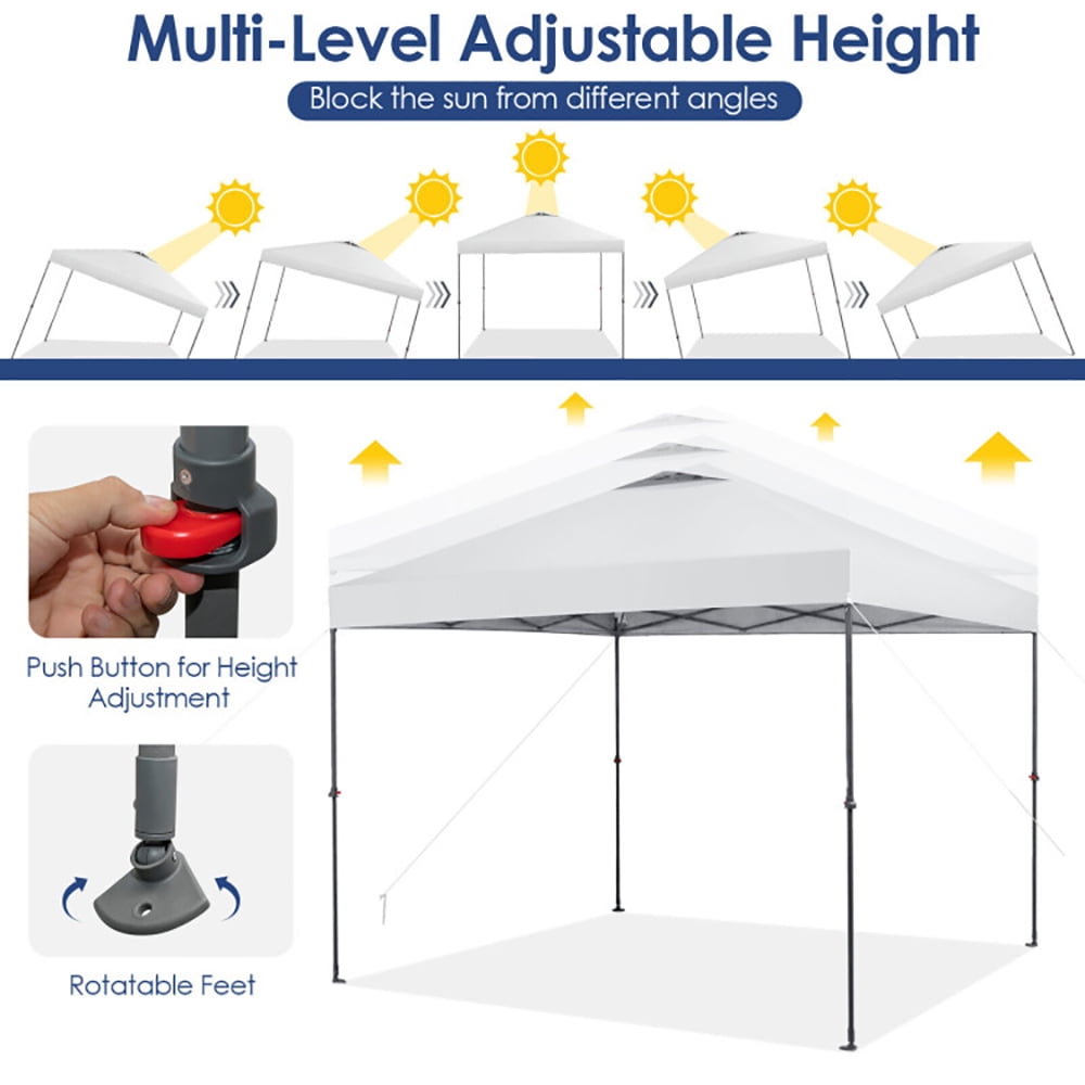 Aimee Lii 10 x 10 Feet Foldable Outdoor Instant Pop-up Canopy with Carry Bag, Awnings for Patio Waterproof, White Aimee Lii 10 x 10 Feet Foldable Outdoor Instant Pop-up Canopy with Carry Bag, Awnings for Patio Waterproof, White