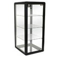 thumbnail image 1 of 14 x 27 in. Glass Countertop Showcase Tower Display Case, Black, 1 of 1