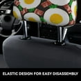 thumbnail image 6 of 2 PCS Car Headrest Cover, Poached Eggs Bacon Rosemary Soft Car Seat Head Rest Cover Protector Interior Car Accessories Seat Covers for Cars Truck Auto Only Covers, 6 of 8