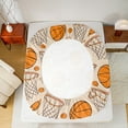 thumbnail image 5 of Manfei Boys Basketball Twin Sheet Sets 3pcs, Sport Theme Twin Fitted Sheet, Ball Gaming Flat Sheet, Super Cozy Room Decor, 5 of 7