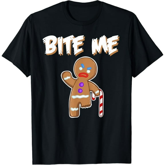 Bite Me angry gingerbread man Bite Me T-Shirt TShirt