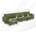 thumbnail image 2 of Gymax Oversized Modular Sectional Sofa L-shaped Sofa Couch w/ 2 Bolsters & 4 USB Ports, 2 of 10