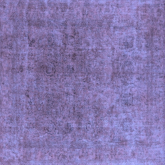 Ahgly Company Indoor Square Oriental Blue Industrial Area Rugs, 6' Square