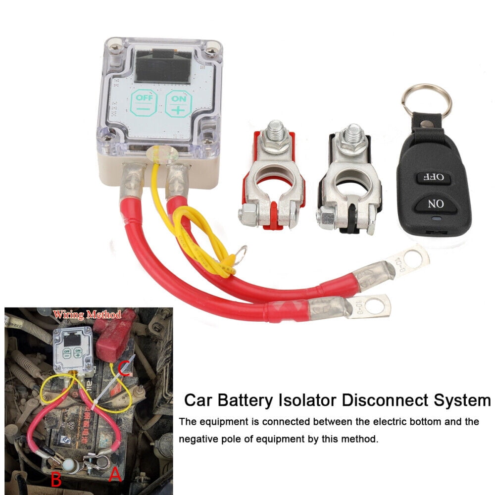 TABODD Wireless Remote Car Battery Disconnect Isolator Cut off Switch Battery Protector