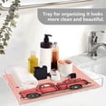 thumbnail image 5 of Acrylic Tray 15.7*11.8*1.9 Inch Transparent Tray Food Tray Tea Cup Tray Serving Trays Cosmetics Storage Kitchen Table Bathroom Sundry Storage Cute Red Truck, 5 of 7