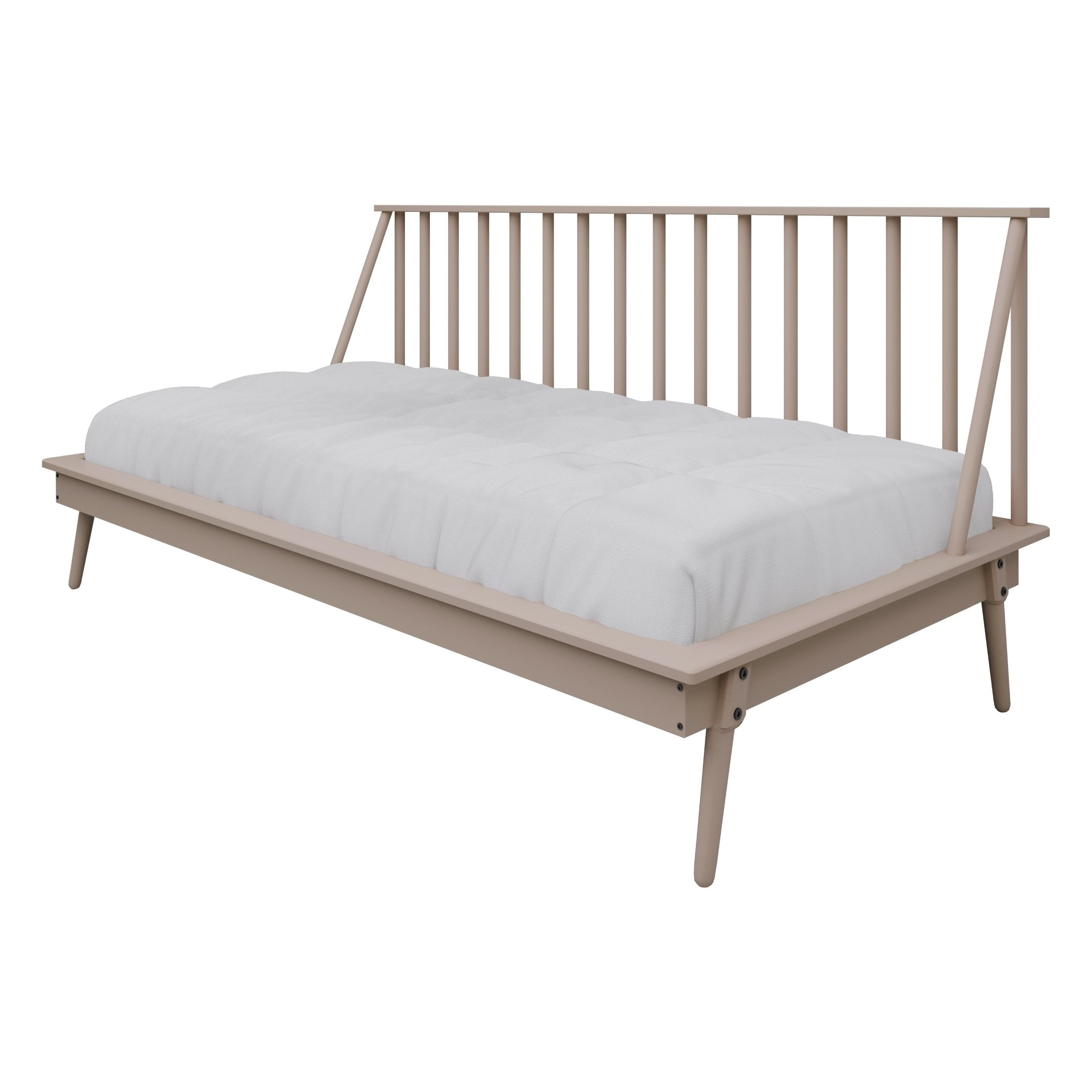 Castle Place Vintage Spindle Twin Size Wooden Daybed, White