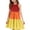 52#Yellow, variant on Girl's Dresses Sleeveless Tiered Swing A-Line Cute Midi Casual Sundress