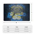 thumbnail image 4 of XMXT Non-Slip Area Rug, Game Motto Neon Font Print Polyester Rugs for Living Room, 72 x 48 inches Blue, 4 of 9