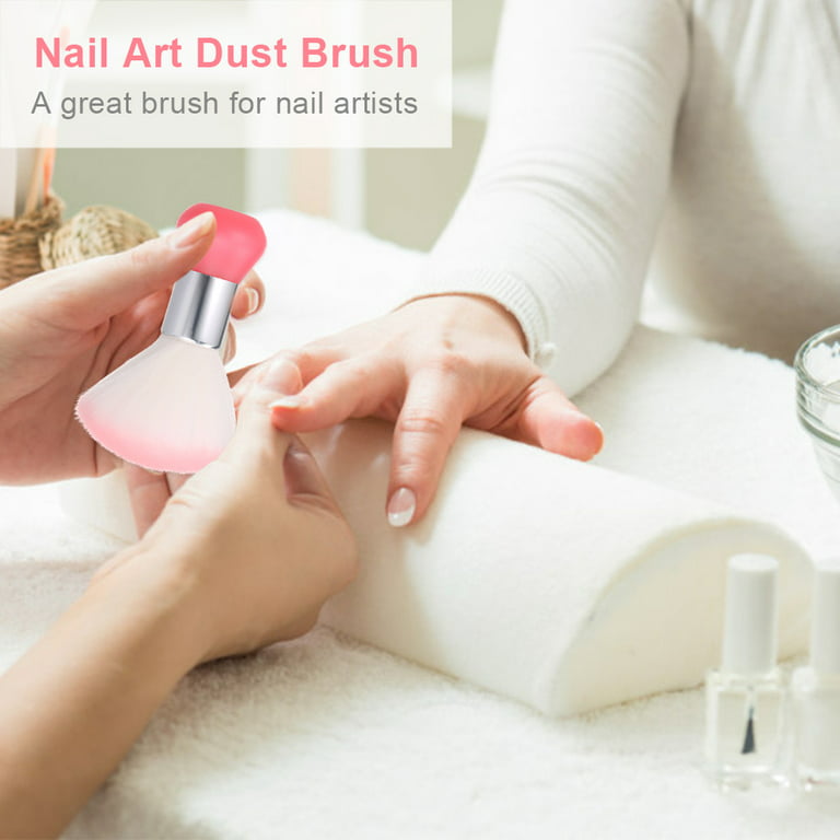 KAAGEE 2Pcs Nail Dust Brush for Acrylic Nails Acrylic Nail Brush Cleaner  Nail Brushes for Cleaning Dust Dip Powder Brush Makeup Blush Brush Manicure
