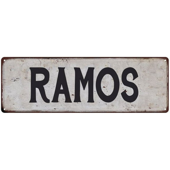 RAMOS Vintage Look Rustic Chic Metal Sign 6x18 106180036176