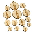 thumbnail image 1 of Chess Piece Black Bishop Wood Mini Charms Shapes DIY Craft Jewelry - With Hole - 20mm (15pcs), 1 of 7
