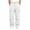 White, variant on Plebaso Boys Girls Cargo Sweatpants Elastic Waist Straight Leg Open Bottom Athletic Jogger Sweat Pants