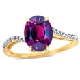 thumbnail image 2 of Star K� Big Stone Oval 10x8 Rhodolite Bypass solitaire engagement promise ring, 2 of 9