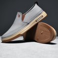 thumbnail image 4 of CANEMON Men's Canvas Slip-On Loafers, LY553, Grey, US 8, 4 of 9