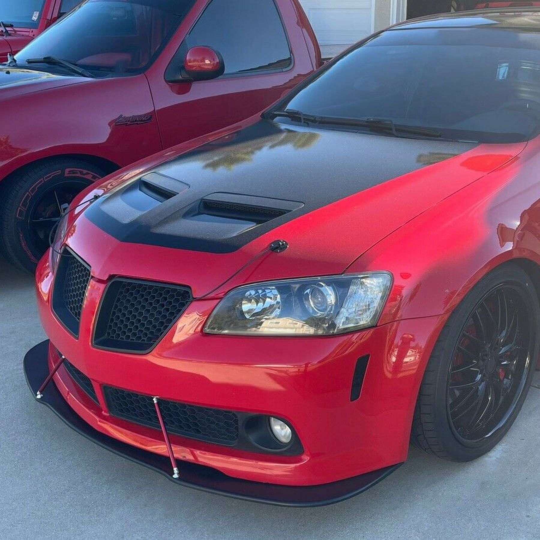Universal Front Bumper Lip Spoiler – 67” X 21” Flat Splitter, Black Polypropylene