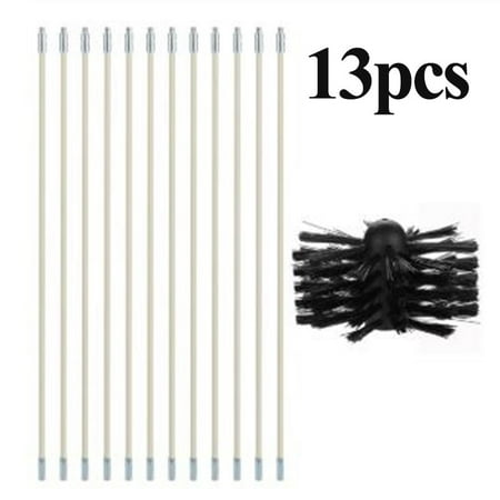 

Yannee Chimney Cleaner Brush Clean Rotary Sweep System Fireplace Kit Rod Tool Set
