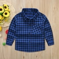 thumbnail image 2 of CUZIBR Children Boys Middle And Large Children Long Sleeve Striped Plaid Stand Up Collar Shirt Jacket Soft Dailywear For Toddler, 2 of 9