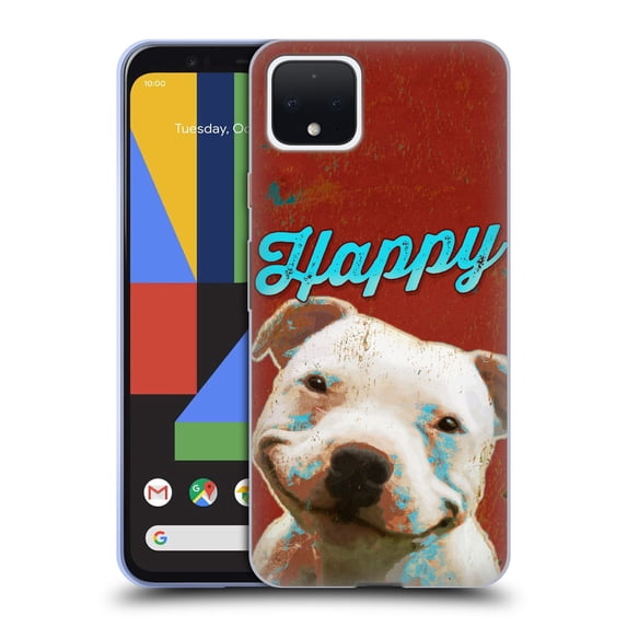 Head Case Designs Officially Licensed Duirwaigh Animals Pitbull Dog Soft Gel Case Compatible with Google Pixel 4