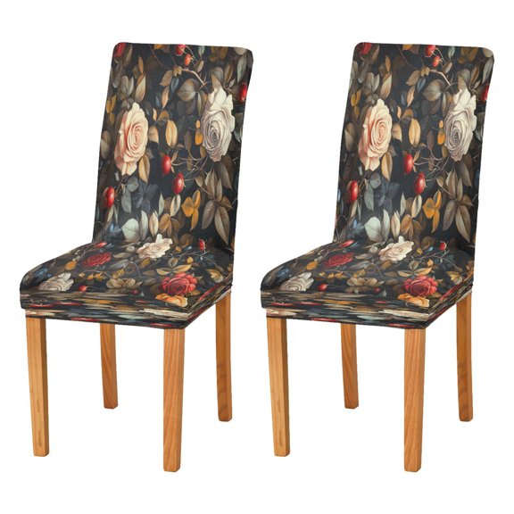 BZSMCE Chairs Slipcovers Dining Chair Covers Colorfull Blossom Pattern Creative Pattern