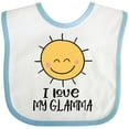 thumbnail image 3 of Inktastic Sunshine I Love My Glamma Boys or Girls Baby Bib, 3 of 4