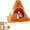 Large, variant on Funny Caution Bad Cat Bed, Bad Cat Appears Orange Pyramid Cat House with Hanging Toy Ball, Soft Fleece Cozy Pet Bed with Detachable Inner Padding