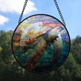 thumbnail image 2 of Personalized Turtle Suncatcher Stained Glass, Turtle Gifts for Women, Turtle for Windows, Turtle Window Hangings with Chain and Hook YbSC6l, 2 of 5