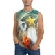 thumbnail image 1 of Fotbe Seashell On The Beach Men's Camiseta sin Mangas Estampada para Hombres, Playera Casual para Gimnasio, Entrenamiento, Playa-Medium, 1 of 7