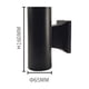 thumbnail image 4 of Aplique para exterior, lámpara de pared para exterior, doble cabezal LED, impermeable, lámpara de pared para jardín, luz cálida (luz blanca, 3w, 65*160mm) JM, 4 of 5