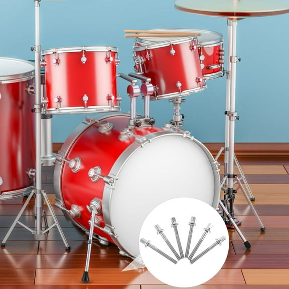 OUNONA Drum Hardware Pack with 6 Durable Iron Screws for Jazz Drum Kits and Percussion Instruments