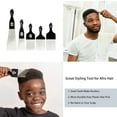 thumbnail image 6 of Fashion Wig Braid Black Curly Hair Afro Hair Hair Styling Tool Metal Teeth Afro Pick Comb 3, 6 of 8