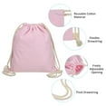 thumbnail image 4 of Uxcell Cotton Drawstring Bags Cotton Drawstring Backpack Foldable Sports Gym Bags Pink Green 2Pcs, 4 of 6