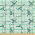 thumbnail image 2 of Spring Fabric by the Yard Upholstery, Flying Birds around Tree Branches Retro Watercolor Style Wings Nature, Decorative Fabric for DIY and Home Accents, Warm Taupe and Seafoam by Ambesonne, 2 of 5