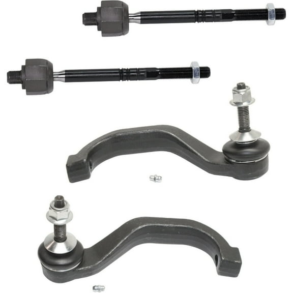DAMAIJOY 4pcs Suspension Tie Rod End Front Left Driver Right Passenger Inner Outer Side Adjustable 6Cyl for Ford for Thunderbird 3.9L 03-05,for Lincoln for LS 3.0L 03-05 & 3.9L 03-06