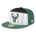 thumbnail image 3 of Men's New Era  White/Hunter Green Milwaukee Bucks 2025 NBA Tip Off Split Panel 59FIFTY Fitted Hat, 3 of 5