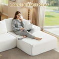 thumbnail image 4 of Ebello 108" L-Shaped Sectional Sofa, 3-Seat Modular Couch with Memory Foam, Removable Cushions and Throw Pillows for Living Room, Beige, 4 of 10