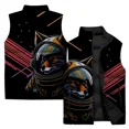 thumbnail image 4 of Chaleco de trabajo moderno y versátil para hombre Abrigos con estampado de guerrero de pollo personalizados y de moda para hombres Chalecos deportivos de ocio geniales, 4 of 4
