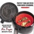 thumbnail image 3 of Baohd Pot en Silicone pour Friteuse à Air Chaud Résistant à la Chaleur Cuisine Grill Cuisson Panier Réutilisable Épaissi Poulet Frit Outil de Remplacement 19cm Café, 3 of 8
